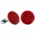 Pager to activate Full Baguette Brilliant Rubies Cufflinks
