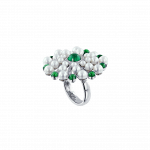 Pager to activate Infinia Pearl Cabochon Emeralds Ring