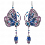 Pager to activate PINK SAPPHIRES PAPILLON EARRINGS