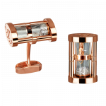 Pager to activate Rose Gold Hour Glass Cufflinks