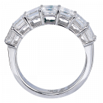 Pager to activate Square Emerald-Cut Partial Eternity Band