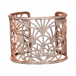 Pager to activate Abanico Cuff Rose Gold Bracelet
