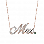 Pager to activate Rose Gold Mrs Necklace