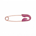 Pager to activate Rose Gold Pink Sapphire Safety Pin