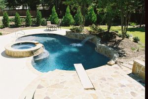 Gunite Pool With Spill Over Spa 