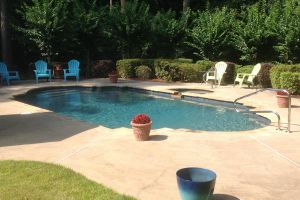 Gunite Pool With Spillover Spa