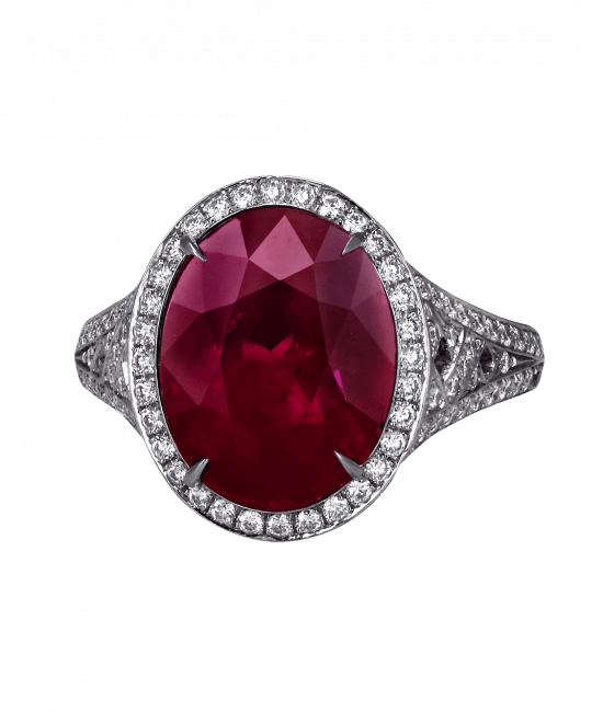 Natural Oval Shape Ruby Ring
