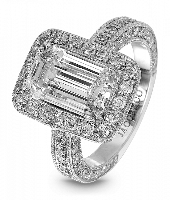 Edwardian Emerald-Cut Diamond Solitaire