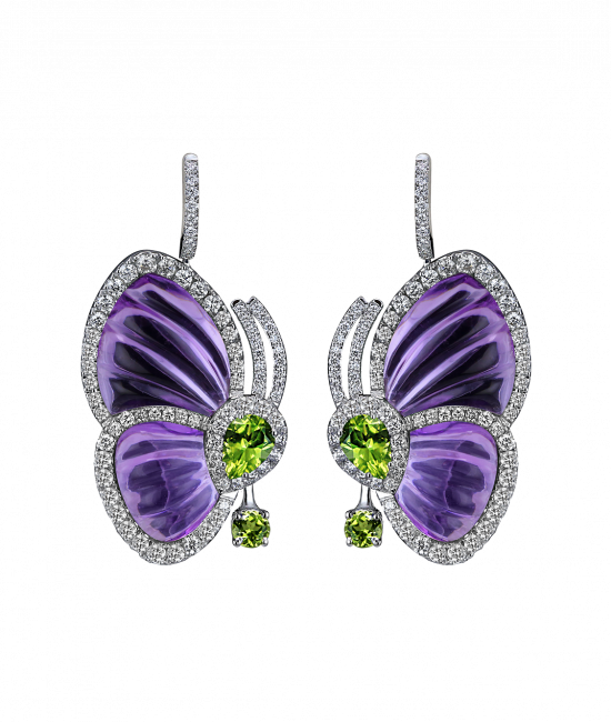 Amethyst Papillon Earrings