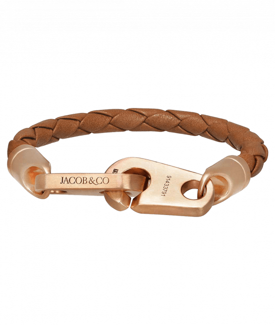 Perfect Fit Bracelet Rose Gold Baked Brown Leather Matte Finish