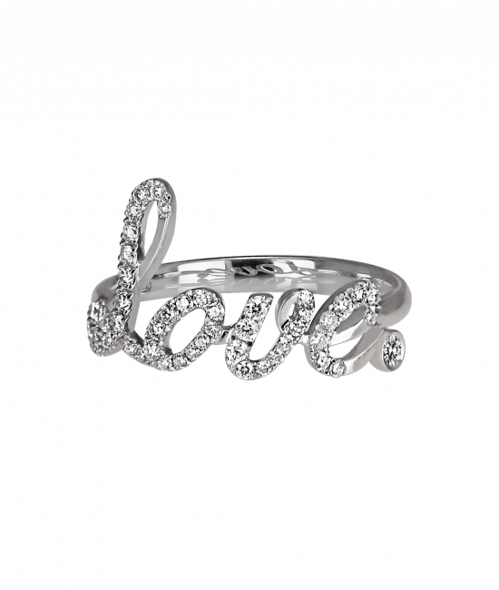 White Gold Pave Love Ring