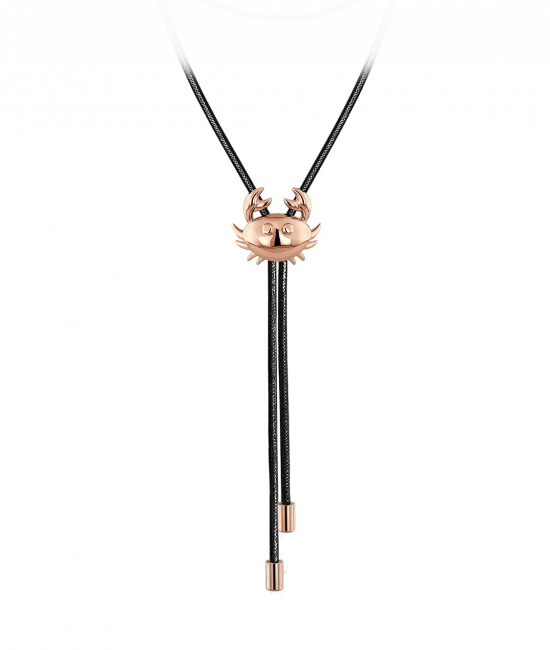 Zodiac Cancer String Necklace Rose Gold
