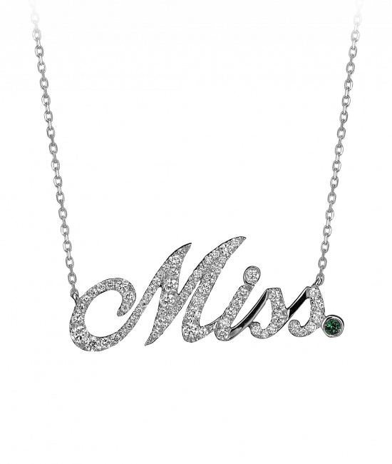 White Gold Miss Necklace