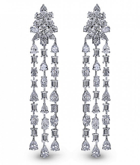 Diamond Diamond Chandelier Earrings