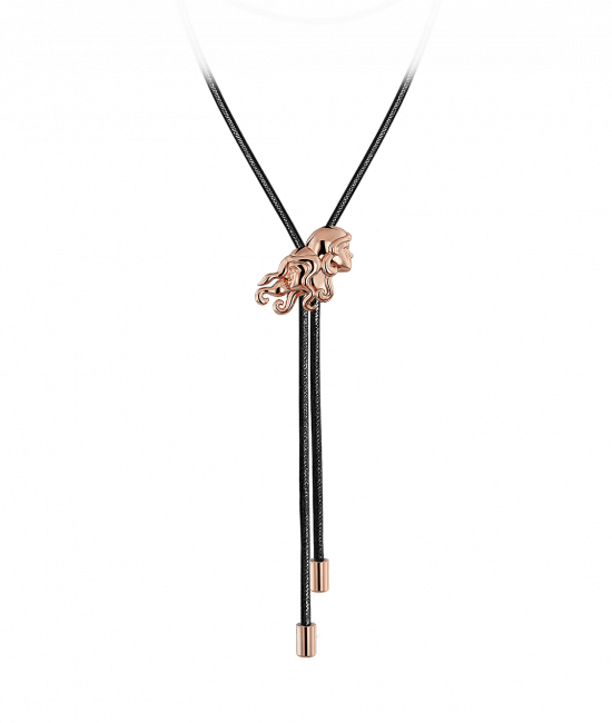 Zodiac Gemini String Necklace Rose Gold