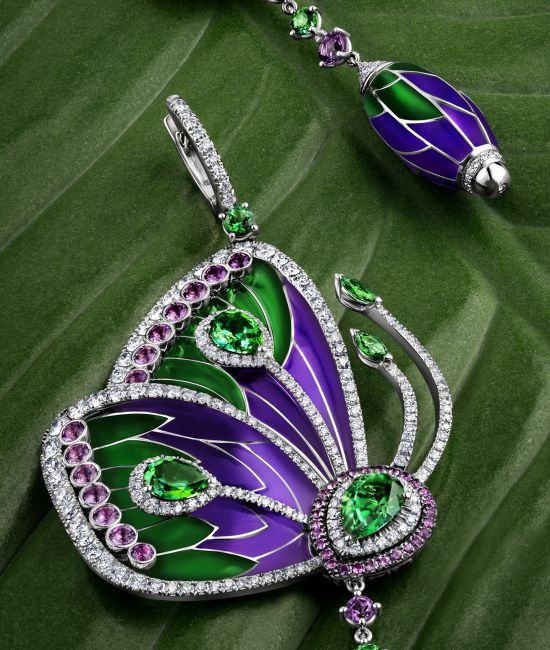 PURPLE CATHEDRAL PAPILLON EARRINGS