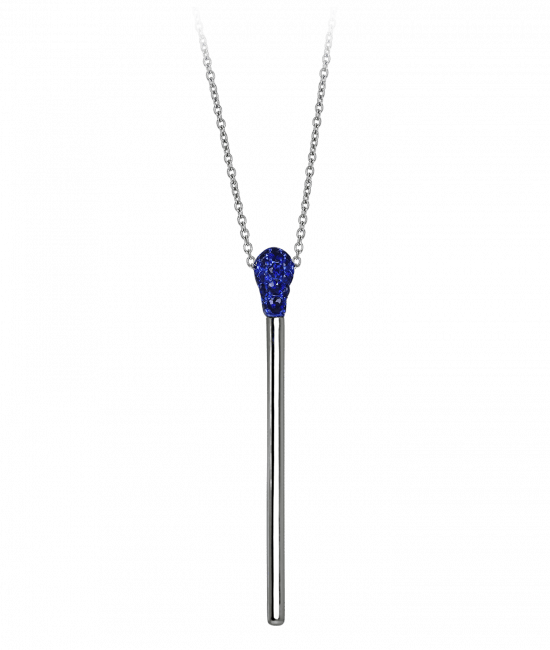 WHITE GOLD SAPPHIRE MATCH NECKLACE