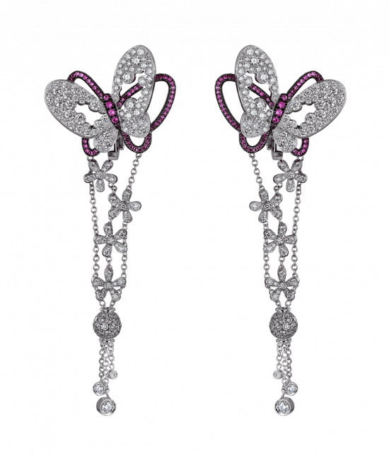 Papillon Diamonds Butterfly Drop Earrings