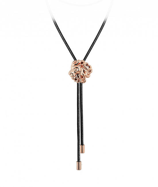 Zodiac Leo String Necklace Rose Gold
