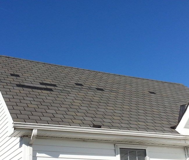 Roof shingles that are <strong>missing</strong>? image