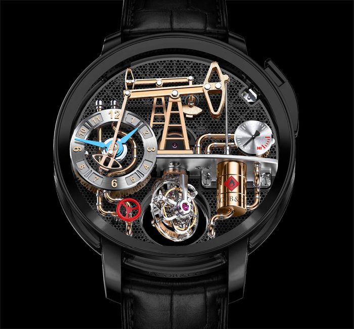 Oil Pump Automaton Tourbillon Black | Jacob & Co