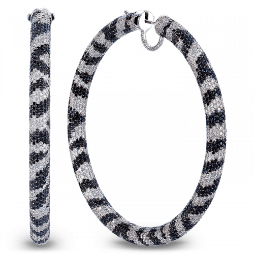 Zebra Hoop Earrings