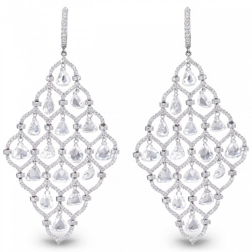Floating Diamonds Chandelier Earrings