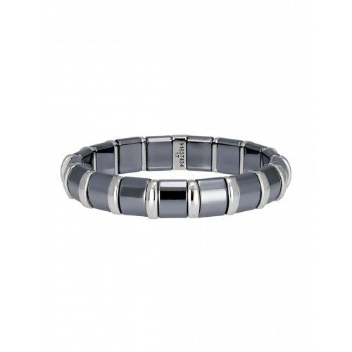 Hematite Bracelet 17 Stainless Steel Bars