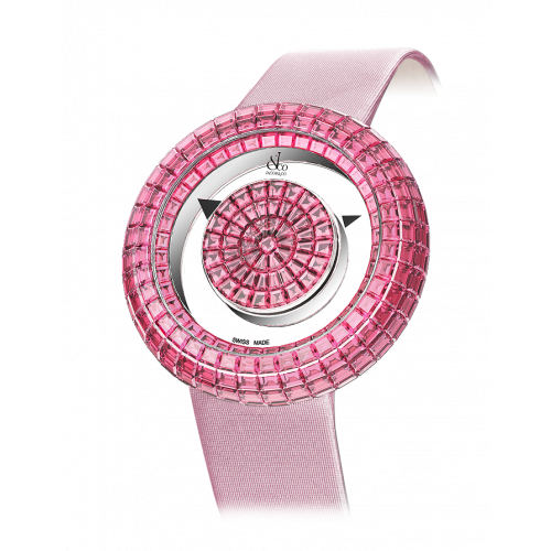 Brilliant Mystery Baguette All Pink Sapphires (38MM)