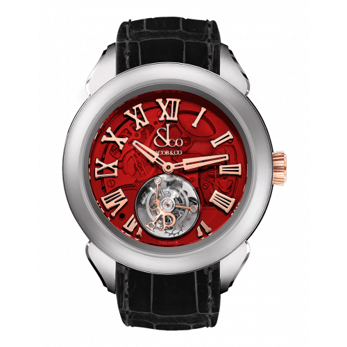 Palatial Flying Tourbillon Hours & Minutes Titanium (Red Mineral Crystal)