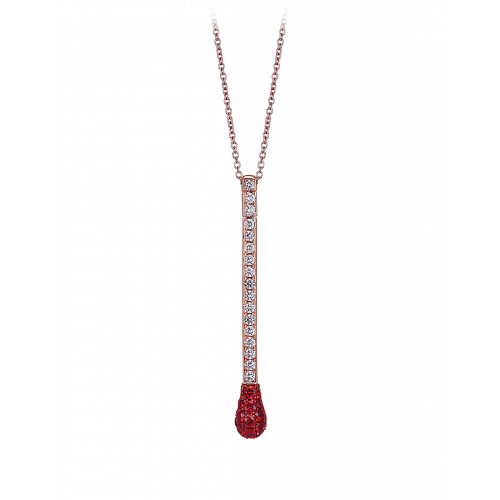 Ruby and Diamond Match Necklace