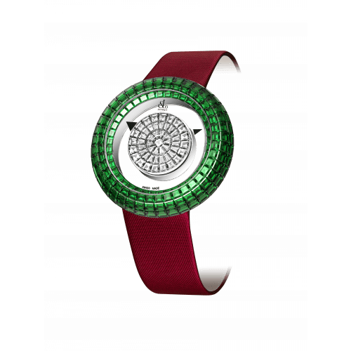 BRILLIANT MYSTERY BAGUETTE DIAMONDS AND EMERALDS (38MM)