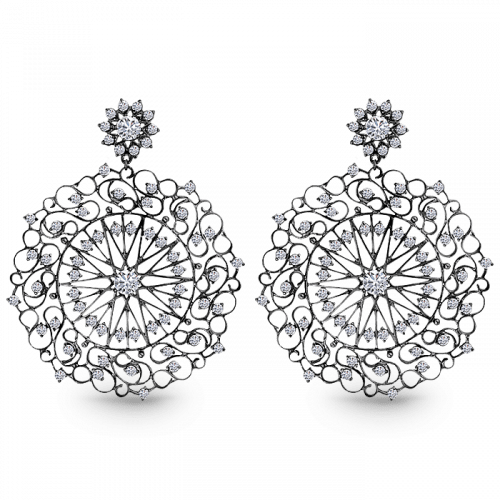 Circular Diamond Earrings