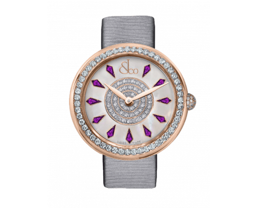 Brilliant One Row Rose Gold Amethyst Sapphires 38mm