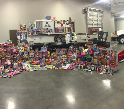 Supporting image for 2016 Martin Concrete Holiday Toy Drive