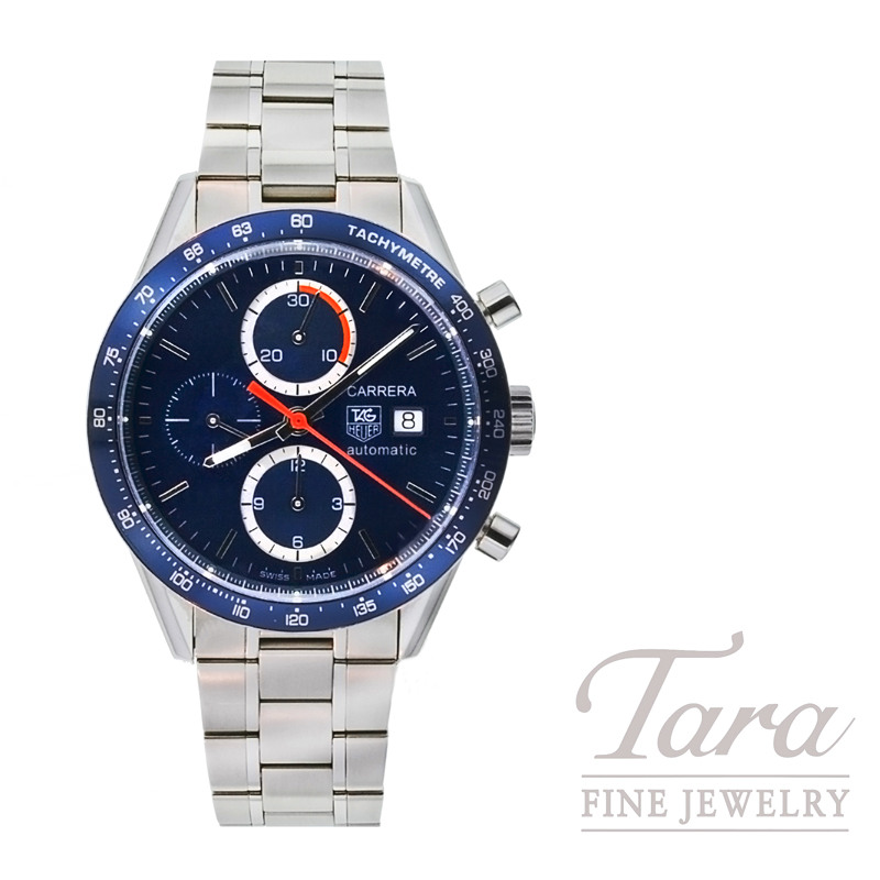 Tag Heuer Watch 41mm Carrera Chronograph Tachymeter Tara Fine Jewelry