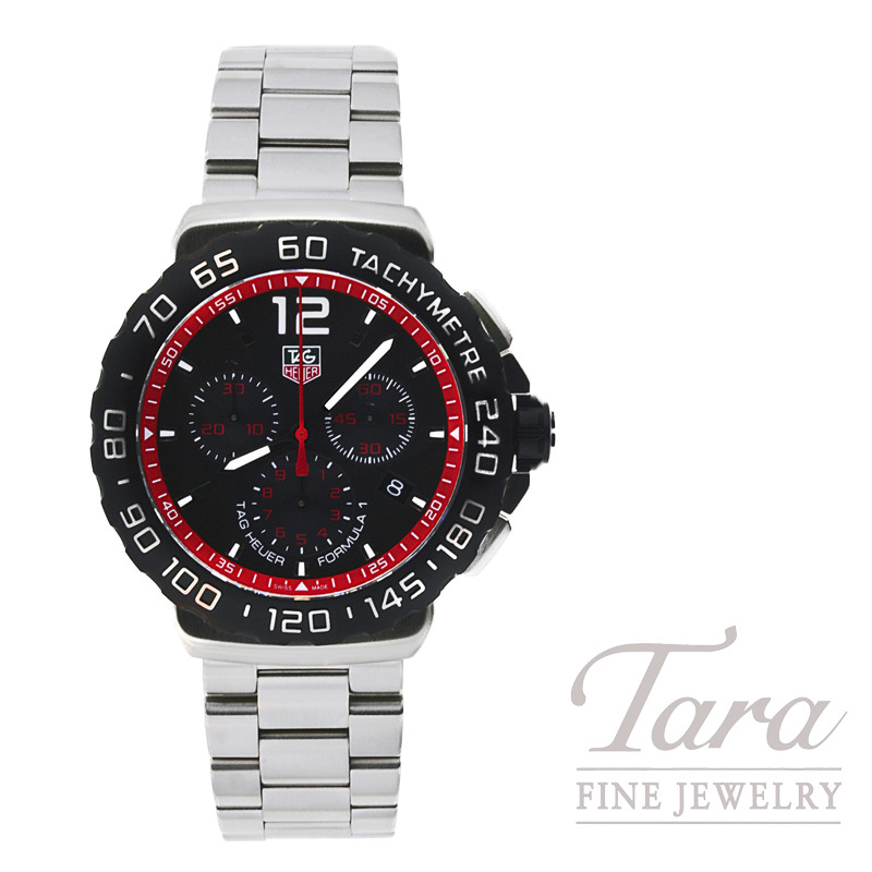 formula 1 chronograph black dial men's watch