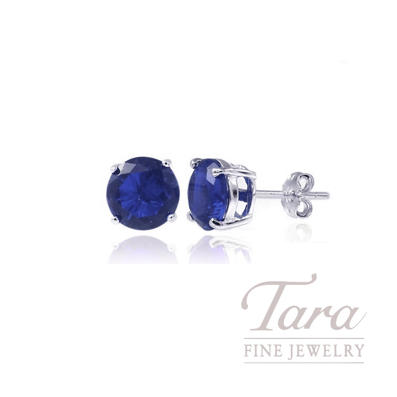 blue stud earrings