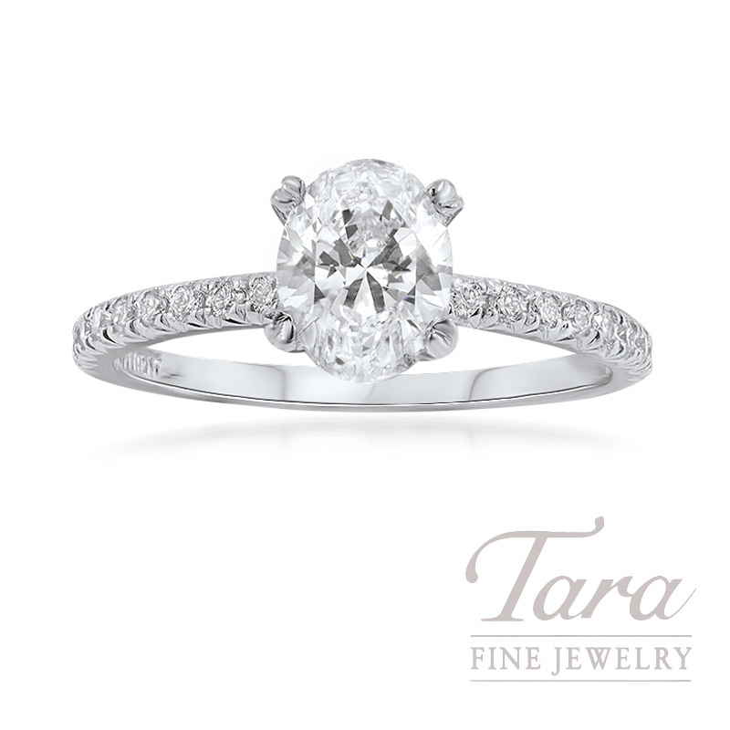 white gold oval engagement rings