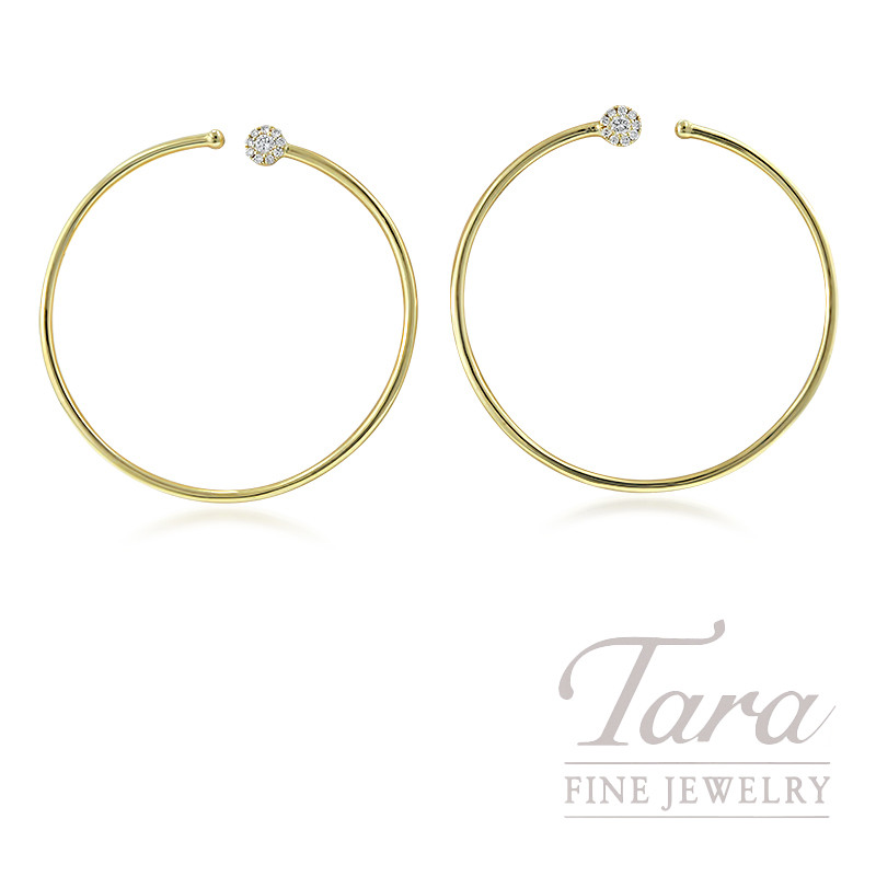 diamond cluster hoop earrings
