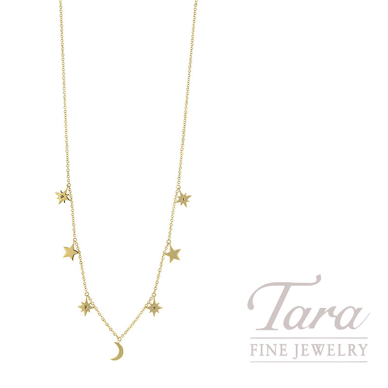 yellow gold star necklace